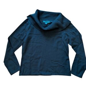 Josephine Chaus EUC Black Small Women's Cowl Turtle Neck Sweater Long Sleeve